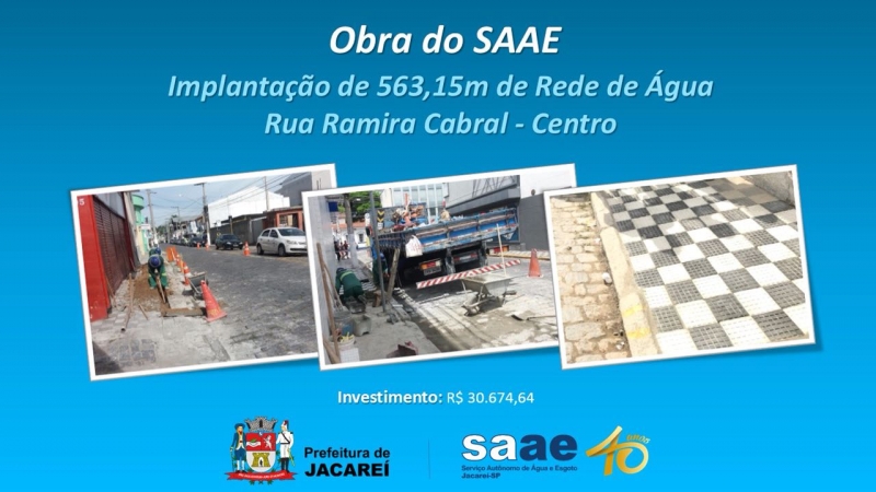 IMPLANTAÇÃO DE 563,15M DE REDE DE ÁGUA