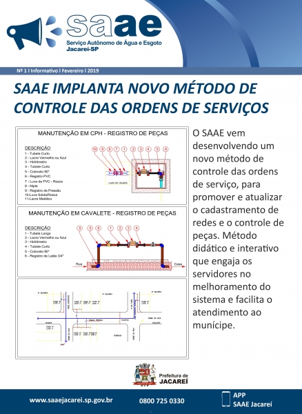 SAAE IMPLANTA NOVO MÉTODO DE CONTROLE DAS ORDENS DE SERVIÇO