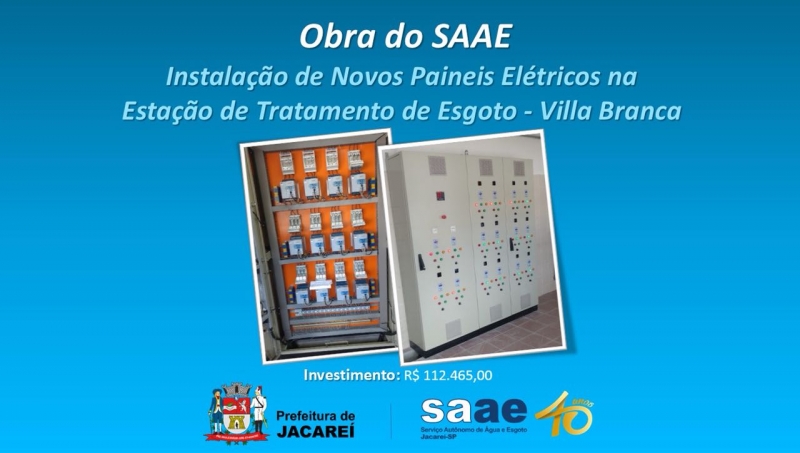 INSTALAÇÃO DE NOVOS PAINEIS ELÉTRICOS - ETE VILLA BRANCA