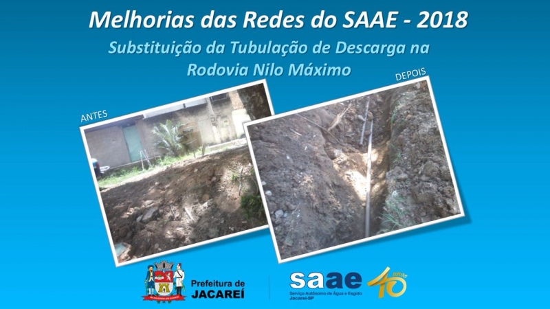 SUBSTITUIÇÃO DA TUBULAÇÃO DE DESCARGA - RODOVIA NILO MÁXIMO