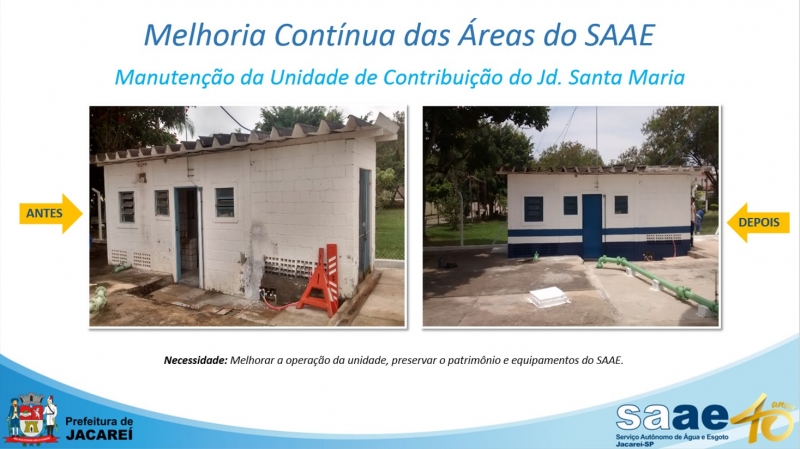 MANUTENÇÃO DA UNIDADE DE CONTRIBUIÇÃO DO JD. STA. MARIA