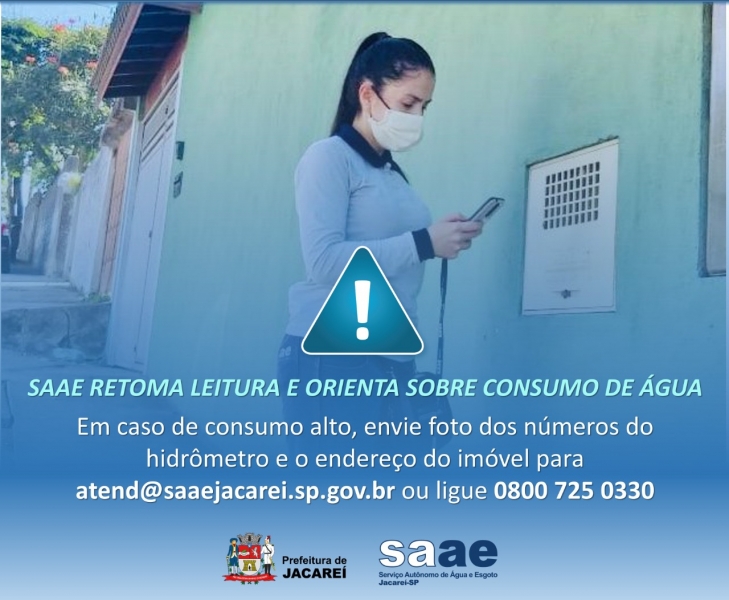 SAAE RETOMA LEITURA E ORIENTA SOBRE CONSUMO DE ÁGUA 